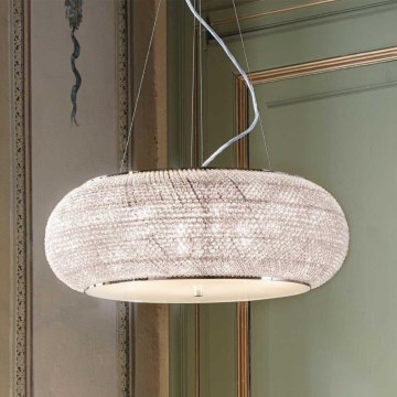 Ideal Lux - Lampadario LED in cristallo su cavo PASHA 14xE14/40W/230V Ø 65 cm cromo lucido