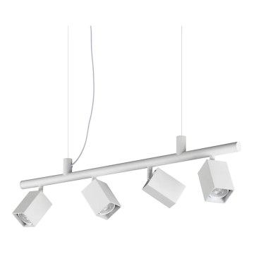 Ideal Lux - Lampadario LED sospeso con cavo DYNAMITE 4xGU10/7W/230V CRI 90 bianco