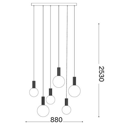 Ideal Lux - Lampadario LED sospeso con cavo ODEON LED/39W/230V CRI 90 beige/bianco