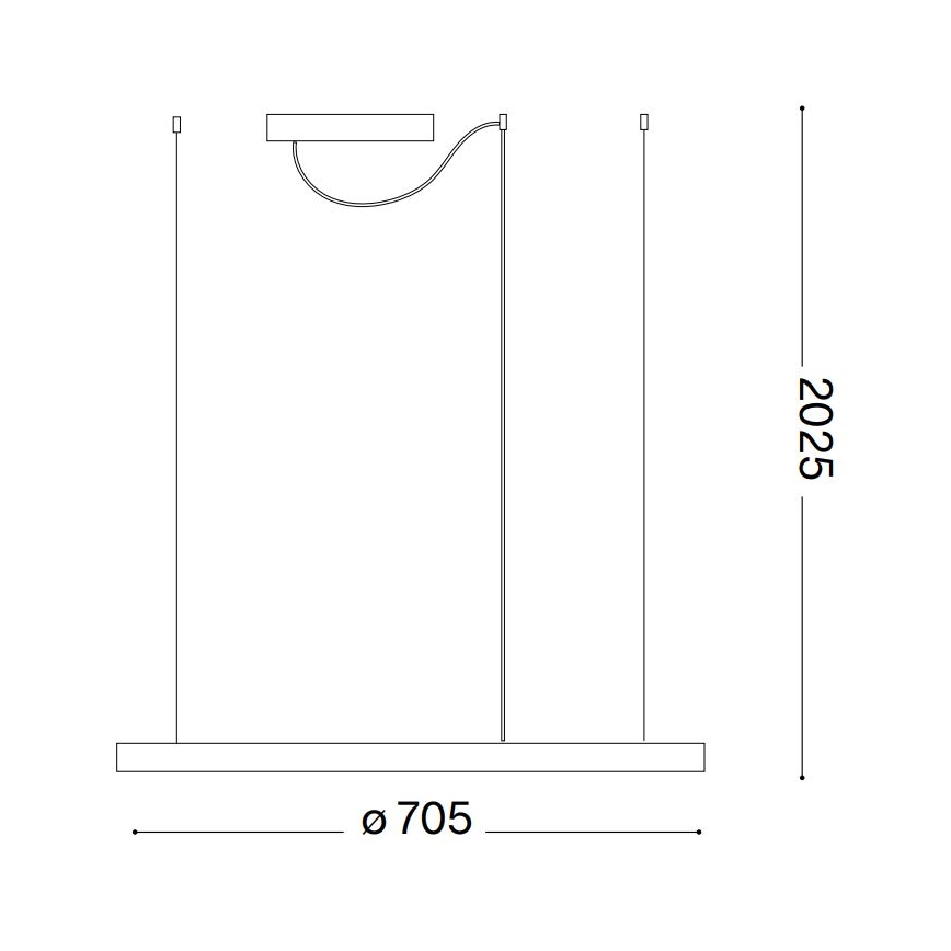 Ideal Lux - Lampadario LED a sospensione ORACLE SLIM LED/37W/230V 2700K CRI 90 diam. 70 cm bianco