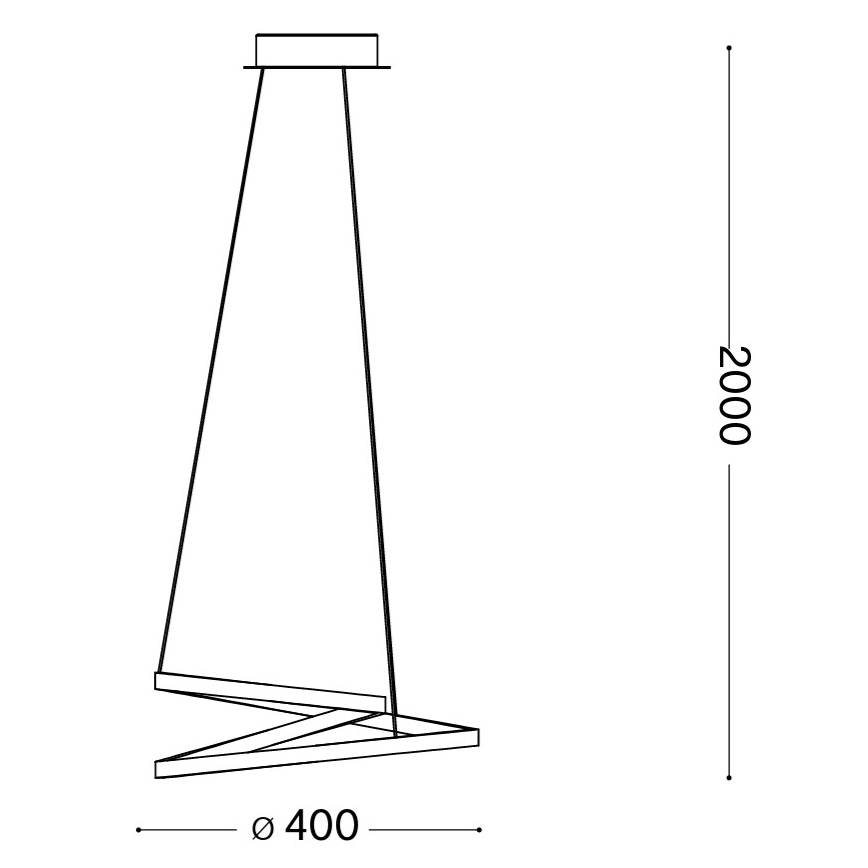 Ideal Lux - Lampadario LED sospeso con cavo OZ LED/38W/230V Ø 40 cm CRI 90 dorato