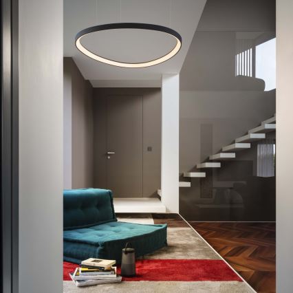 Ideal Lux - Lampadario LED sospeso su cavo GEMINI LED/78W/230V 2700K Ø 105 cm CRI 90 nero
