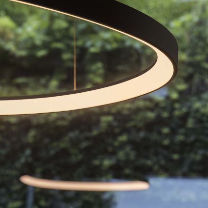 Ideal Lux - Lampadario LED sospeso su cavo GEMINI LED/78W/230V 2700K Ø 105 cm CRI 90 nero