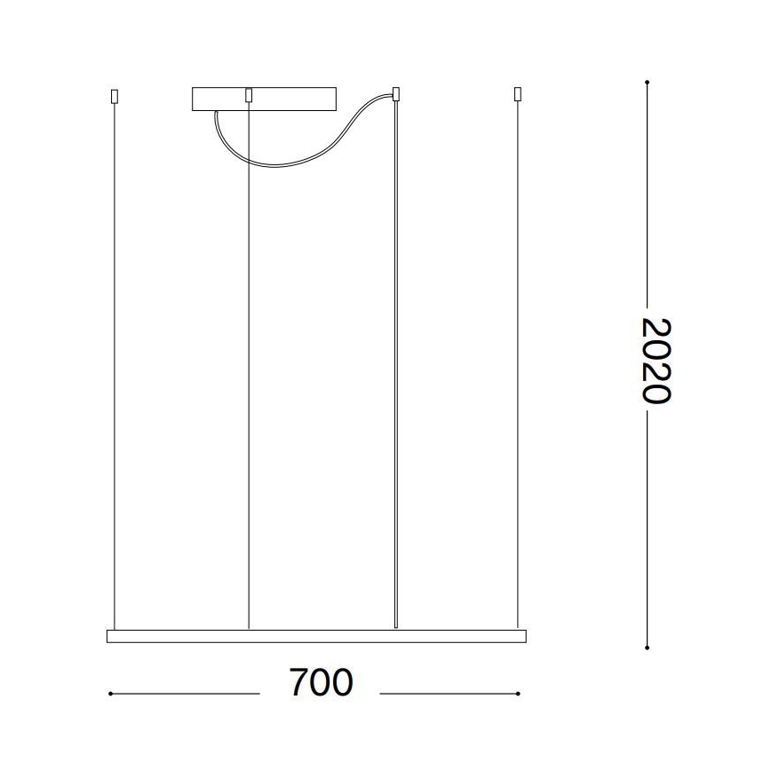 Ideal Lux - Lampadario LED a cavo ORACLE SLIM LED/44W/230V 3000K CRI 90 70x70 cm bianco