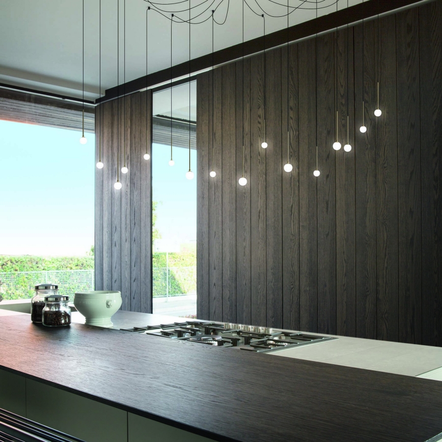 Ideal Lux - Lampadario LED su cavo LUCCIOLA 16xLED/16W/230V CRI 90 a ragno nero