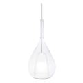 Ideal Lux - Lampadario sospeso a cavo KALIQUE 1xE27/42W/230V Ø 18 cm trasparente