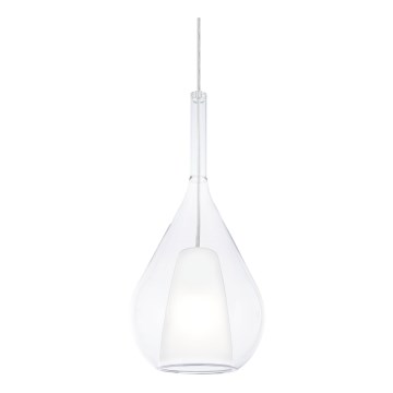 Ideal Lux - Lampadario sospeso a cavo KALIQUE 1xE27/42W/230V Ø 18 cm trasparente
