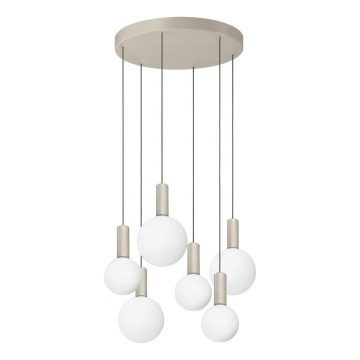 Ideal Lux - Lampadario sospeso a cavo LED ODEON LED/39W/230V CRI 90 Ø 57 cm beige/bianco