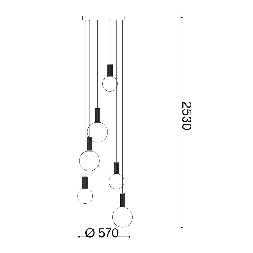 Ideal Lux - Lampadario sospeso a cavo LED ODEON LED/39W/230V CRI 90 Ø 57 cm beige/bianco