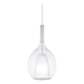 Ideal Lux - Lampadario sospeso su cavo KALIQUE 1xE27/42W/230V Ø 18 cm trasparente