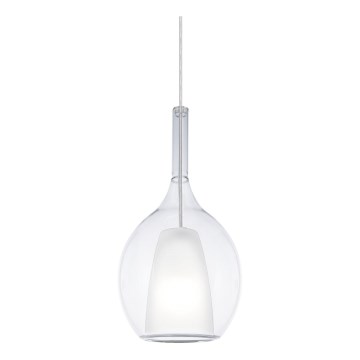 Ideal Lux - Lampadario sospeso su cavo KALIQUE 1xE27/42W/230V Ø 18 cm trasparente