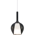 Ideal Lux - Lampadario su cavo KALIQUE 1xE27/42W/230V Ø 18 cm nero fumé