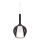 Ideal Lux - Lampadario su cavo KALIQUE 1xE27/42W/230V Ø 18 cm nero fumé