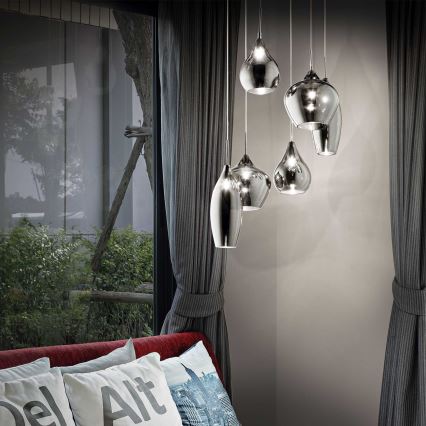 Ideal Lux - Lampadario su filo SOFT 6xE14/40W/230V