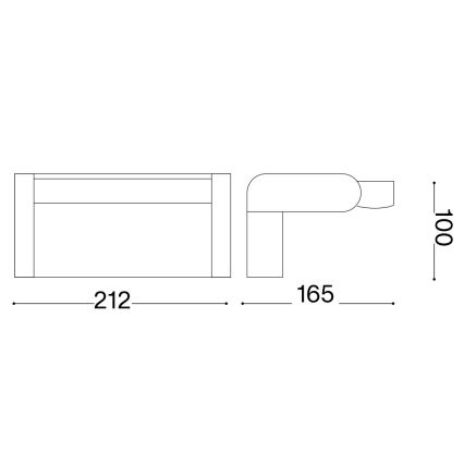 Ideal Lux - LED Applique da esterno con sensore SWIPE LED/21W/230V CRI 90 IP54 antracite