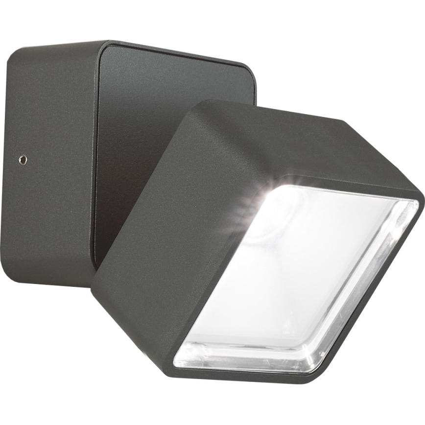 Ideal Lux - Applique da esterno a LED OMEGA, 7W/230V, CRI 90, IP54, antracite