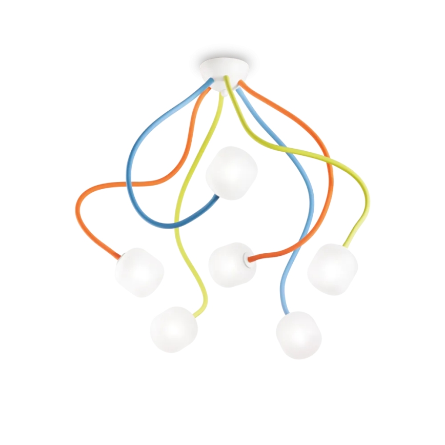 Ideal Lux - LED Flessibile Lampadario a plafone OCTOPUS 6xG9/3W/230V colorato