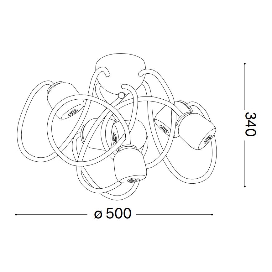 Ideal Lux - LED Flessibile Lampadario a plafone OCTOPUS 6xG9/3W/230V colorato