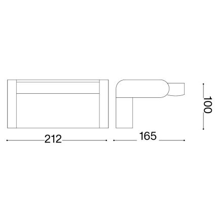 Ideal Lux - Applique da esterno LED con sensore SWIPE LED/21W/230V CRI 90 IP54 bianca