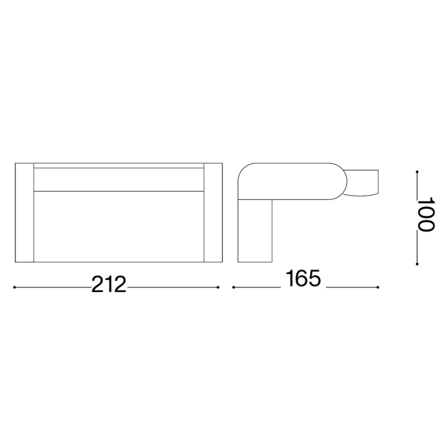 Ideal Lux - Applique da esterno LED con sensore SWIPE, 21W, 230V, CRI 90, IP54, grigio