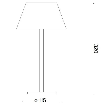 Ideal Lux - LED Dimmerabile touch per esterni lampada PURE LED/1,5W/3,7V 2200 mAh CRI 90 IP54 marrone