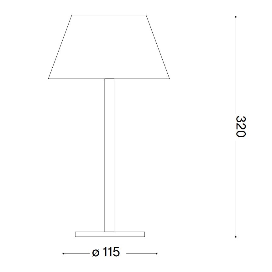 Ideal Lux - LED Dimmerabile touch per esterni lampada PURE LED/1,5W/3,7V 2200 mAh CRI 90 IP54 marrone