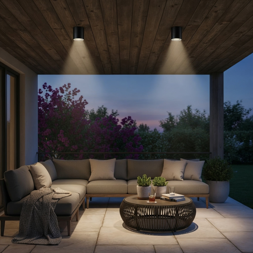 Ideal Lux - Luce Spot da bagno GUN 1xGU10/28W/230V IP44 nero