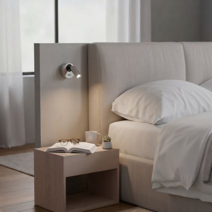 Ideal Lux - Luce Spot da parete a LED BEAN LED/3W/230V CRI 90 cromo lucido