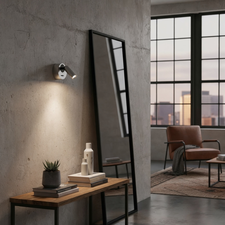 Ideal Lux - Luce Spot da parete a LED BEAN LED/3W/230V CRI 90 cromo lucido