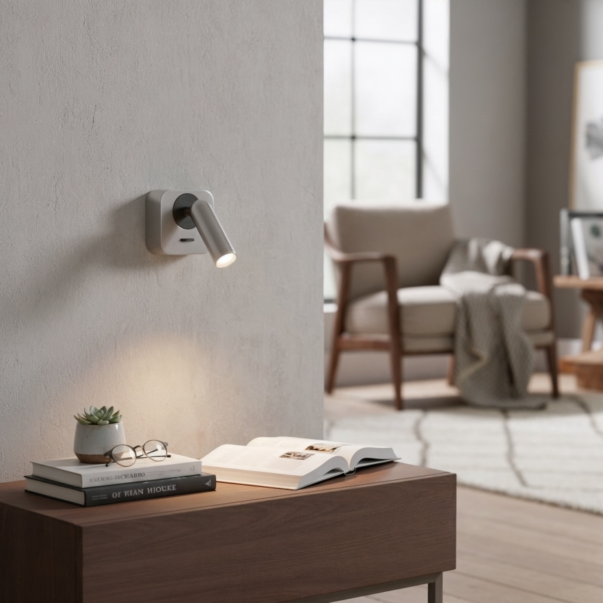 Ideal Lux - Luce Spot da parete a LED BEAN LED/3W/230V CRI 90 cromo lucido