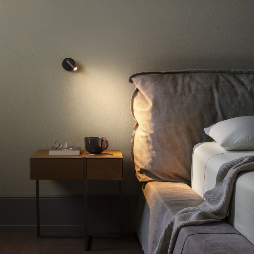 Ideal Lux - Luce Spot da parete a LED BEAN LED/3W/230V CRI 90 nero