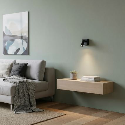 Ideal Lux - Luce Spot da parete a LED BEAN LED/3W/230V CRI 90 nero