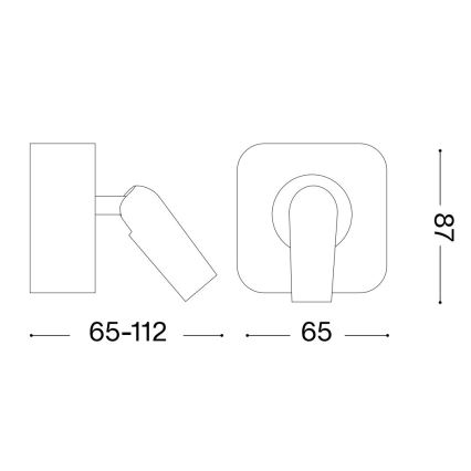 Ideal Lux - Luce Spot da parete a LED BEAN LED/3W/230V CRI 90 nero