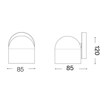 Ideal Lux - Luce Spot da parete a LED DODO 1xGX53/9W/230V nero