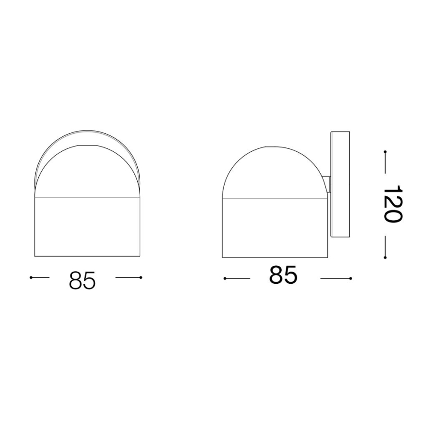Ideal Lux - Luce Spot da parete a LED DODO 1xGX53/9W/230V nero