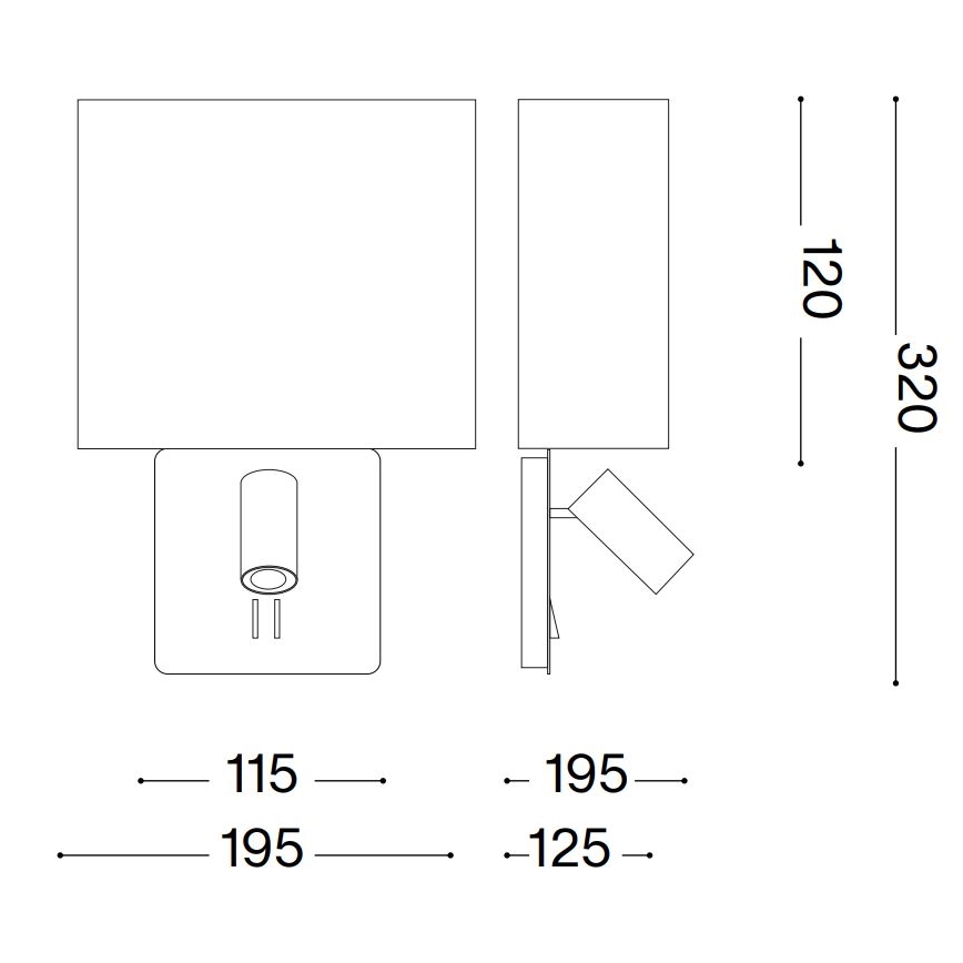 Ideal Lux - Paralume di ricambio per lampada da parete GEA bianco