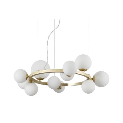 Ideal Lux - Paralume di ricambio per lampadario/apparecchio/lampada PERLAGE, Ø 12 cm, bianco