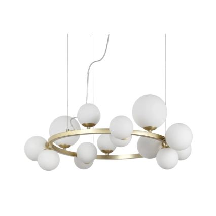 Ideal Lux - Paralume di ricambio per lampadario/apparecchio/lampada PERLAGE, Ø 12 cm, bianco