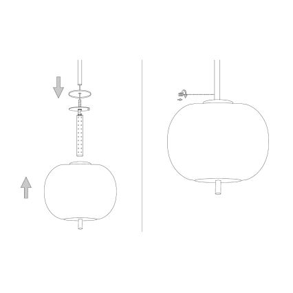 Ideal Lux - Paralume di ricambio per lampadario UMILE Ø 30 cm bianco