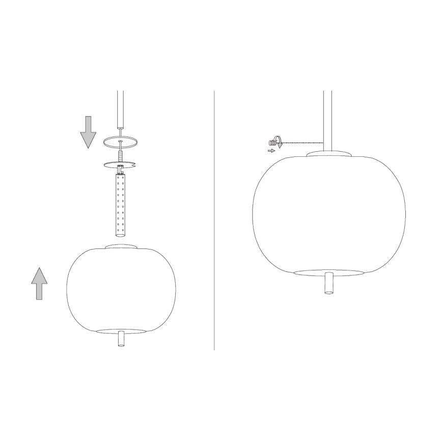 Ideal Lux - Paralume di ricambio per lampadario UMILE Ø 30 cm bianco