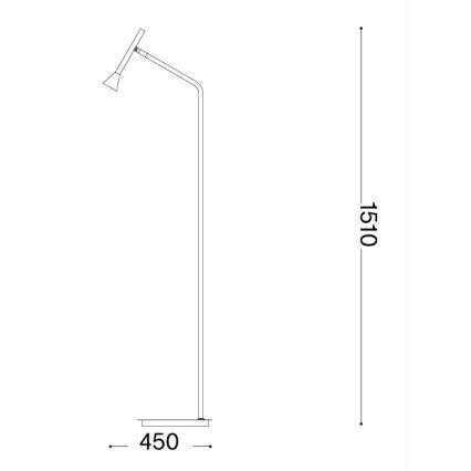 Ideal Lux - Piantana LED DIESIS LED/4,5W/230V CRI 95 cromo opaco