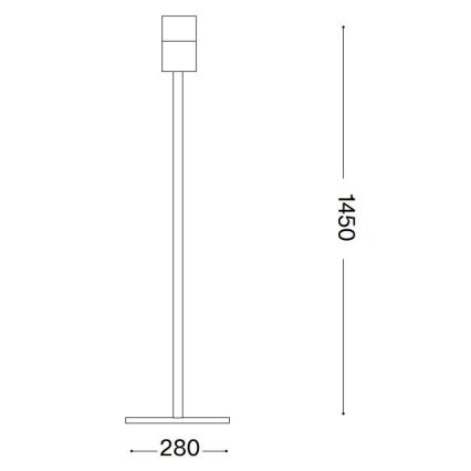 Ideal Lux - Piede lampada SET UP 1xE27/42W/230V nero