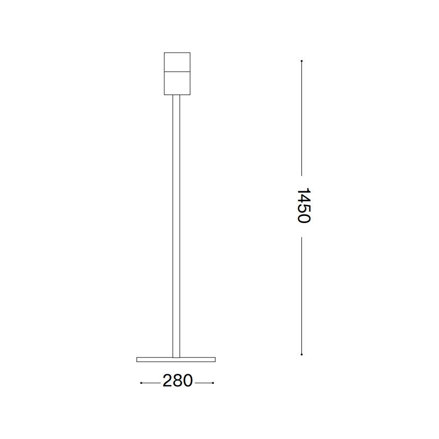 Ideal Lux - Piede lampada SET UP 1xE27/42W/230V nero
