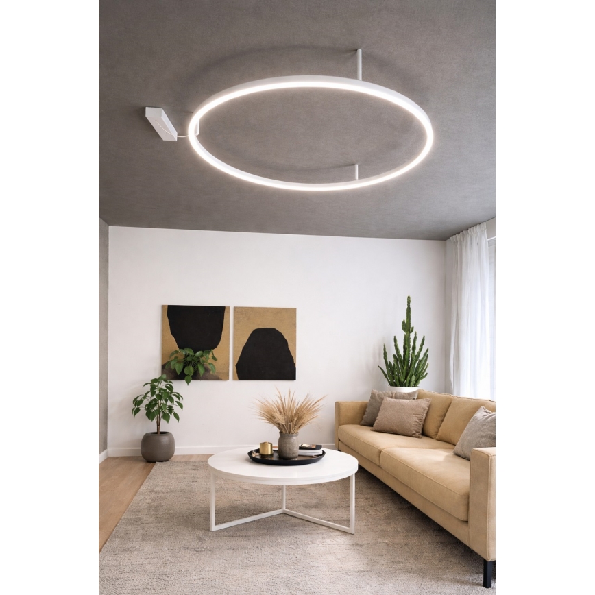 Ideal Lux - Plafoniera LED ORACLE SLIM LED/37W/230V 4000K CRI 90 Ø 70 cm bianca