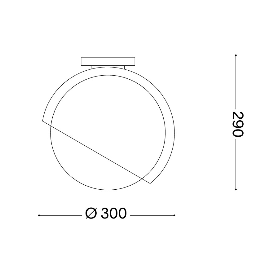 Ideal Lux - Plafoniera BLOOM 1xE27/42W/230V Ø 30 cm oro/beige fumé