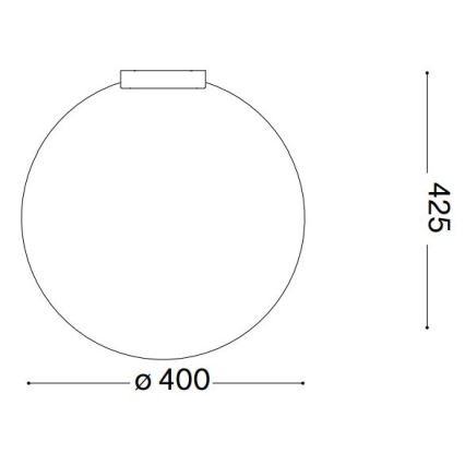 Ideal Lux - Plafoniera CARTA 1xE27/25W/230V diametro 40 cm bianco