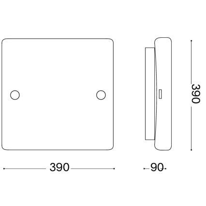 Ideal Lux - Plafoniera CELINE 3xE27/60W/230V 39x39 bianca