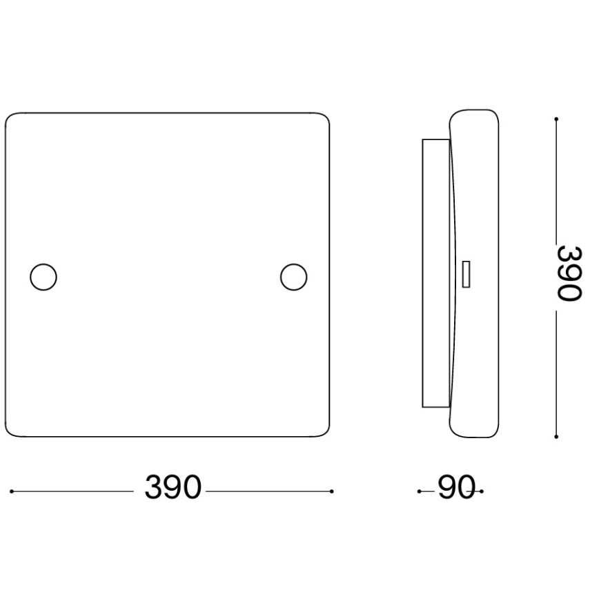 Ideal Lux - Plafoniera CELINE 3xE27/60W/230V 39x39 bianca