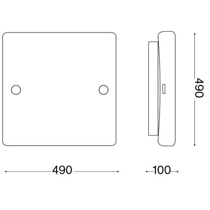 Ideal Lux - Plafoniera da soffitto CELINE 4xE27/60W/230V 49x49 bianca