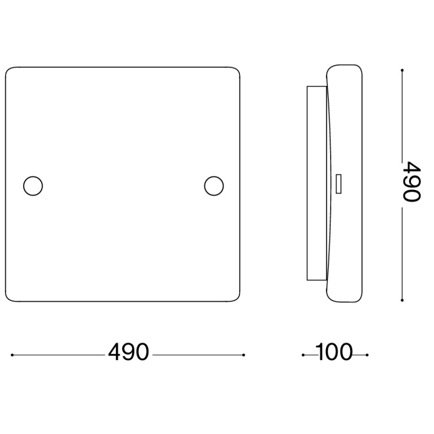 Ideal Lux - Plafoniera da soffitto CELINE 4xE27/60W/230V 49x49 bianca